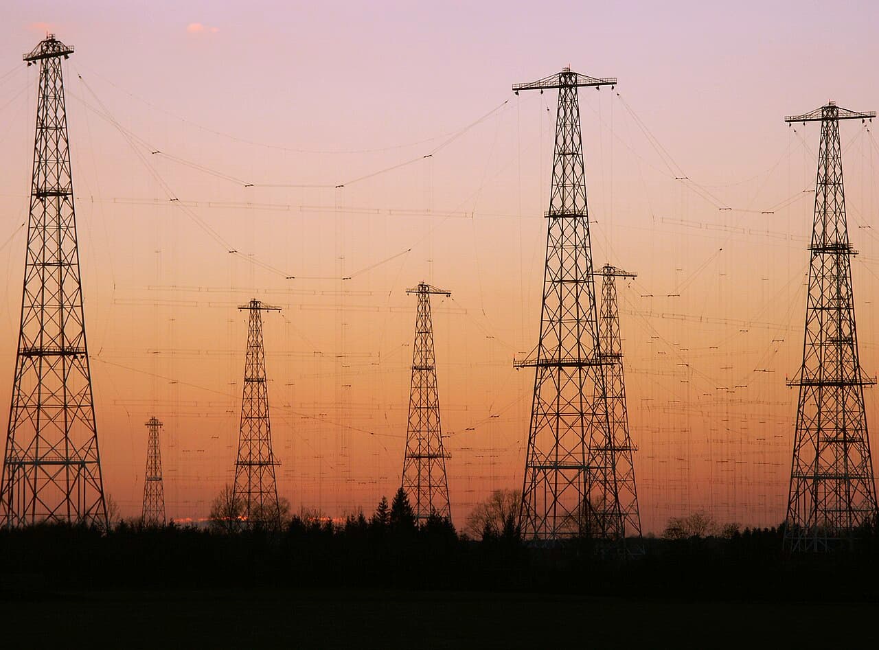 Shortwave transmitter antennas at the Wertachtal transmitter site